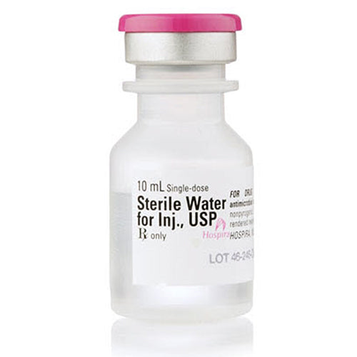 Sterile Water for Injection 10 ml Single-Dose Vials 25/Tray by Hospira (Rx)