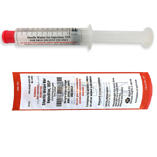 Sterile Water for Injection Prefilled Syringes 10 mL Single-Dose, 10/Box Medefil
