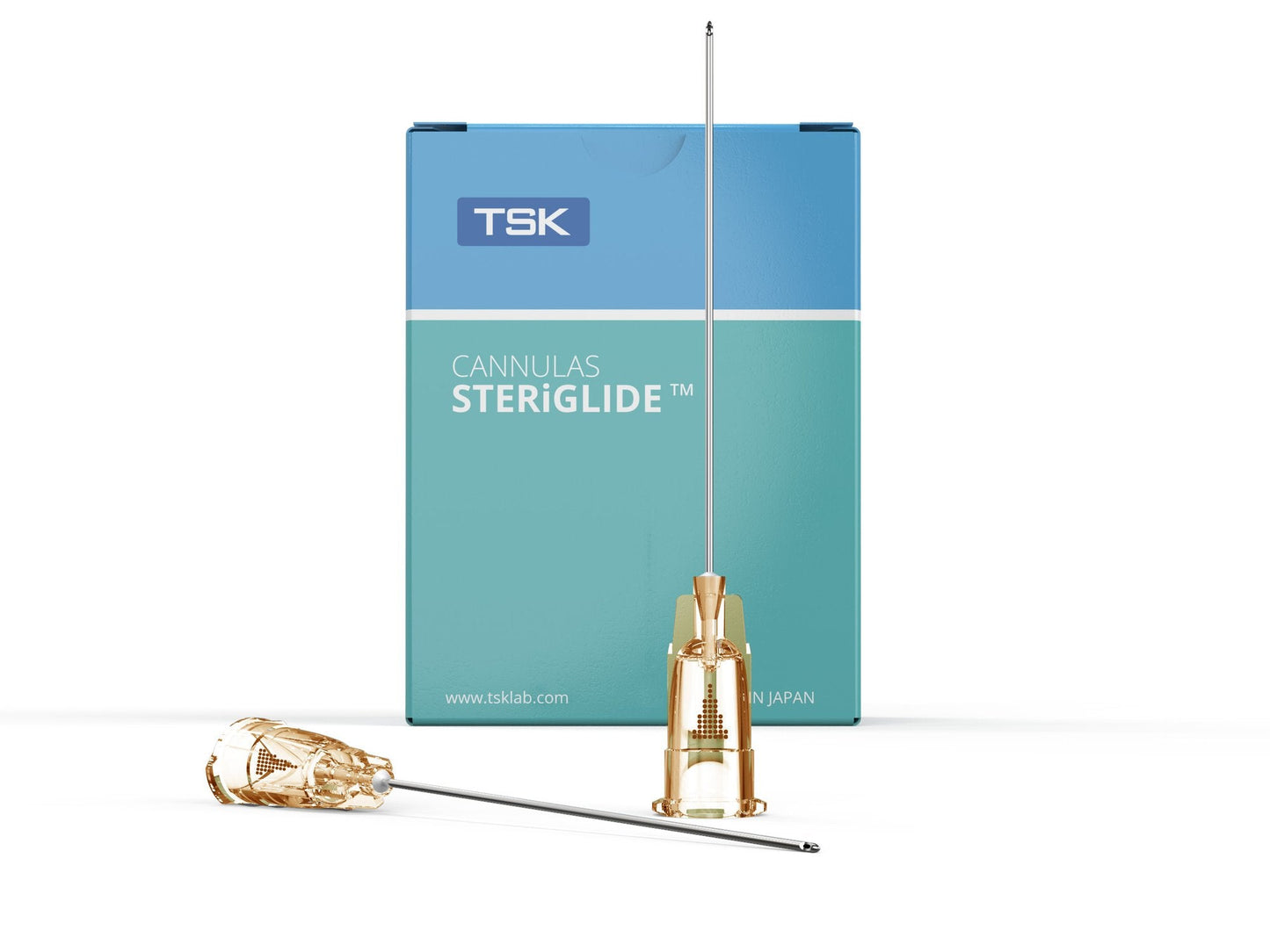 TSK Professional Bundle - 1 box of steriglide cannulas, 1 needle holder and 1 treatment tray